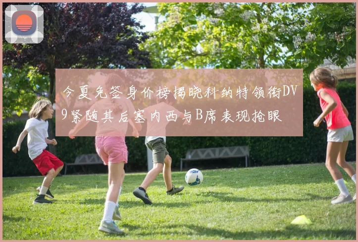 今夏免签身价榜揭晓科纳特领衔DV9紧随其后塞内西与B席表现抢眼